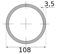 Трубы электросварные 108х3.5 7780-12000