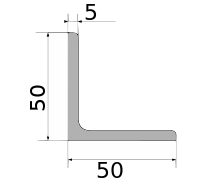 Уголок 50х50х5, длина 12 м, марка Ст09Г2С-15