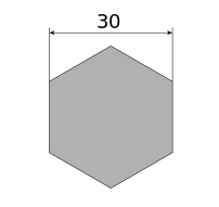 Сталь сортовая х/т калиброванная шестигранник 30, марка 40Х