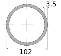 Трубы электросварные 102х3.5 тонкостен, длина 12 м