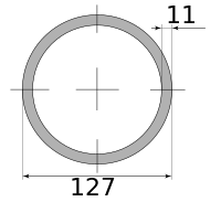 Трубы г/д 127х11 Ст35, марка Ст35