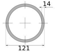 Трубы г/д 121х14, марка Ст10