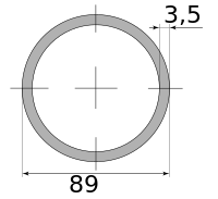 Трубы г/д 89х3.5 09Г2С, марка 09Г2С