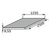 лист оцинкованный 0.55х1250х2500 zn140 м пас