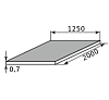 лист оцинкованный 0.7х1250х2000 zn120