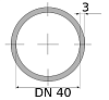 трубы вгп оцинкованные 40х3 ду, длина 6 м, dn 40