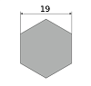 сталь сортовая х/т калиброванная шестигранник 19, марка ст45