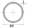 трубы электросварные 40х1 х/к холоднокатанная, длина 6 м