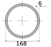 трубы электросварные 168х6, длина 11,8 м