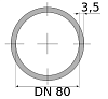 трубы вгп оцинкованные 80х3.5 ду, длина 12 м, dn 80