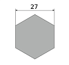 сталь сортовая х/т калиброванная шестигранник 27, марка а-12