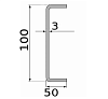 швеллер гнутый 100х50х3, марка ст3  н/д                                                н/д