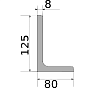 уголок 125х80х8, длина 12 м, марка ст3