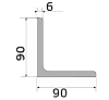 уголок 90х90х6, длина 6 м, марка ст3