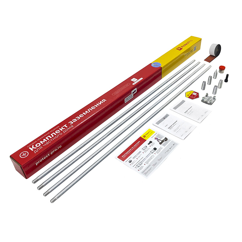 Фото комплект заземления 14мм х 6м, нерж. сталь Комплект заземления 14мм х 6м, нерж. сталь